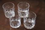 4 verres à whisky vintage en cristal, Enlèvement ou Envoi