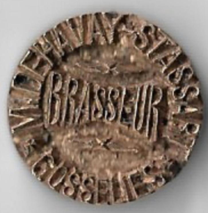 Unieke oude stempel BRASSEUR M. DEHAVAY-STASSART *GOSSELIES*, Verzamelen, Biermerken, Ophalen of Verzenden