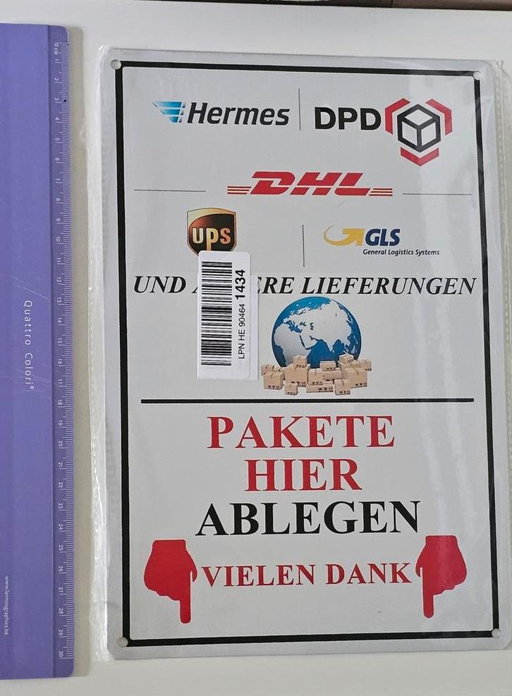 Plaque métallique pour entreprise (DE/allemand), Zakelijke goederen, Kantoor en Winkelinrichting | Magazijn, Stelling en Opslag