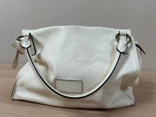 Vintage Max Mara Weekend lederen handtas - wit, Handtassen en Accessoires, Tassen | Damestassen, Gebruikt, Handtas, Wit, Ophalen of Verzenden