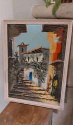 Olieverf op doek stedelijk landschap, Antiek en Kunst, Kunst | Schilderijen | Klassiek, Ophalen