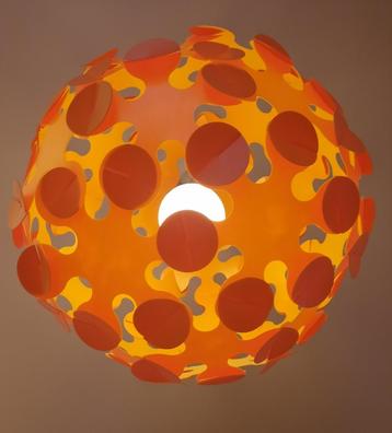 schitterende oranje retro plafondlamp van DARK  beschikbaar voor biedingen
