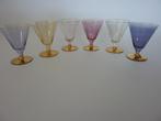 6 verres sur pied doré, Ophalen