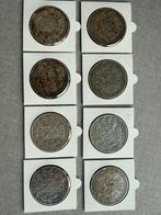 8x 5Fr Leopold 2 zilver, Postzegels en Munten, Ophalen of Verzenden, Munten
