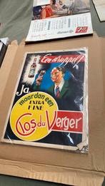 Pancarte publicitaire ancienne « Clos du Verger », Collections, Enlèvement ou Envoi