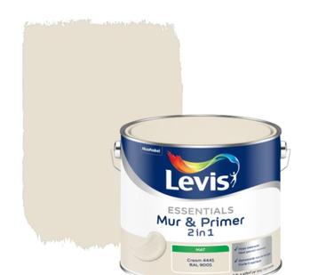 Levis Essentials 2-in-1 muurverf & primer 2,5l cream beschikbaar voor biedingen