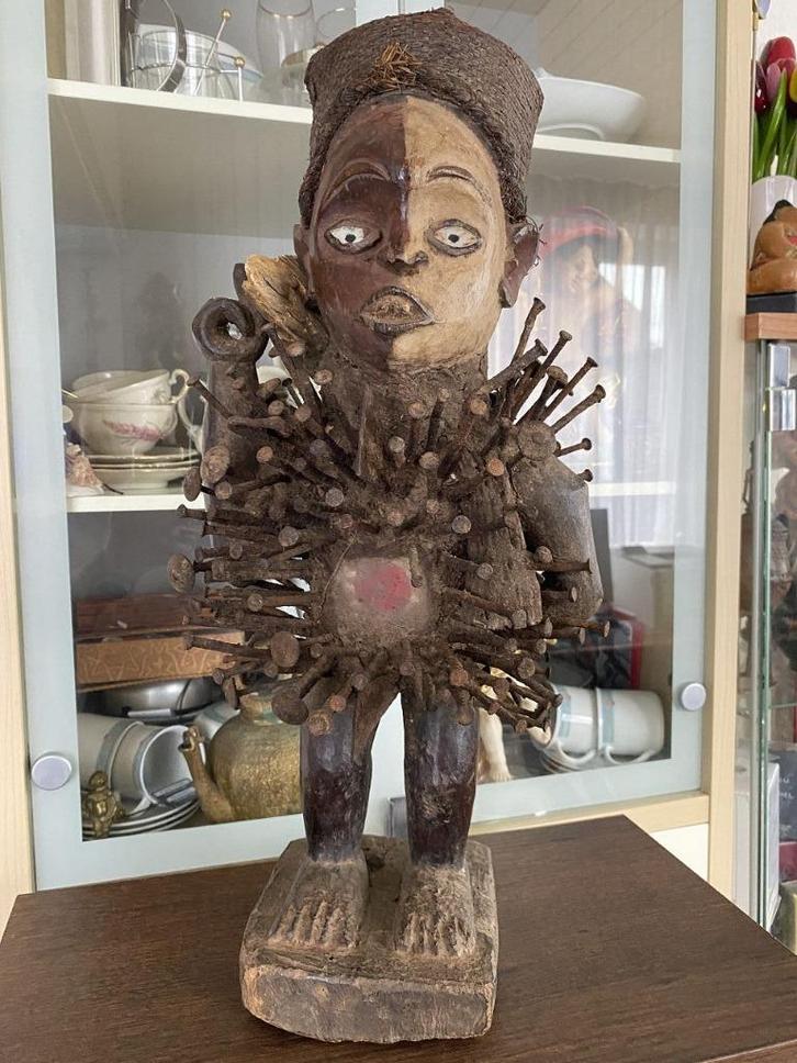Guerriers kongo - sculptuur - Bakongo DRC 50cm, Antiek en Kunst, Kunst | Niet-Westerse kunst, Ophalen of Verzenden