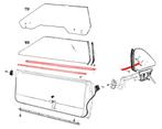 1969-1970 Mercury Cougar Window Felt Beltline Raamsnorren, Nieuw, Ophalen of Verzenden, Oldtimer onderdelen