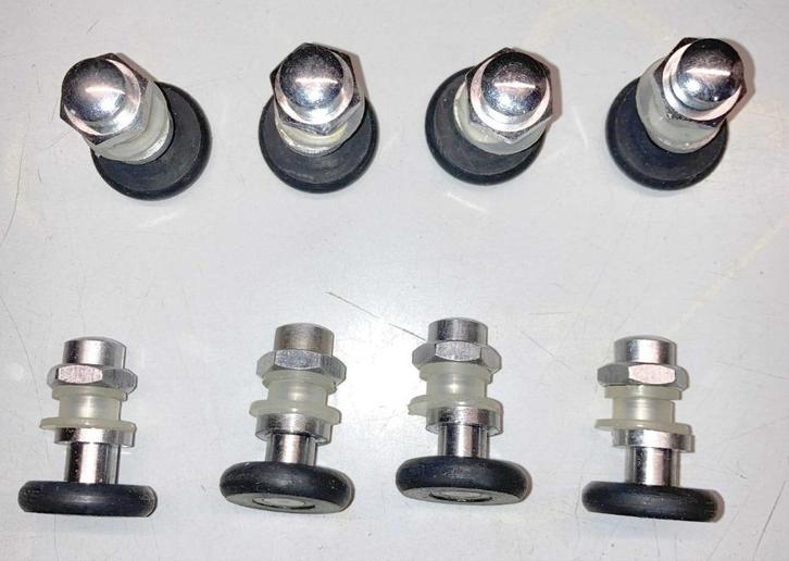 Set van 8 nieuwe excentrische wielen voor douchedeuren, Doe-het-zelf en Bouw, Sanitair, Nieuw, Douche, Glas, Inox, Ophalen of Verzenden