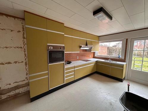 Propere hoek keuken, Huis en Inrichting, Keuken | Complete keukens, Zo goed als nieuw, Hoekkeuken, Groen, Ophalen of Verzenden