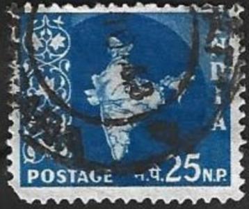 1 Postzegel India 1957 Landkaart [WM Sterren] beschikbaar voor biedingen