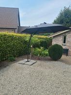 Zweef Parasol 3 meter met voet en hoes en led, Tuin en Terras, Ophalen, Zo goed als nieuw, Parasolvoet, 3 tot 4 meter