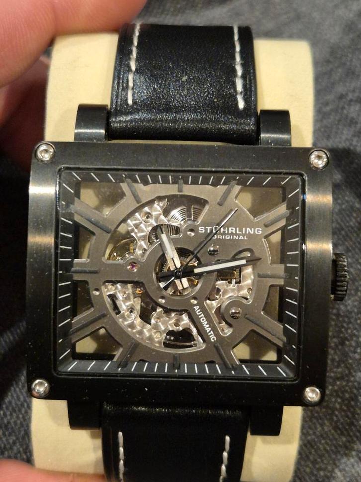 Stuhrling Original – Automatic, Handtassen en Accessoires, Horloges | Heren, Staal, Leer, Ophalen of Verzenden