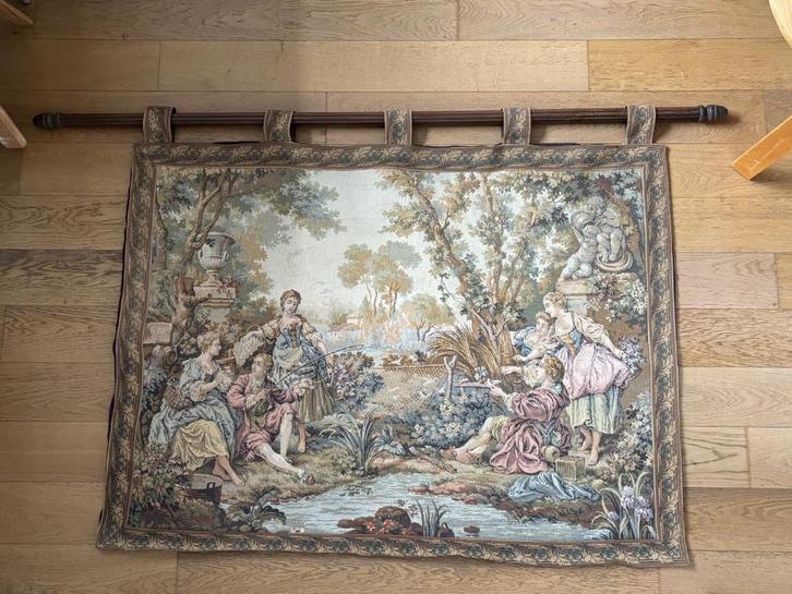 Wandtapijt in romantische stijl, Antiek en Kunst, Antiek | Tapijten, Tafelkleden en Textiel, Ophalen
