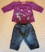 Mexx setje (T-shirt, jeansbroekje), mt 50/56, 0-3m, Kinderen en Baby's, Babykleding | Maat 50, Meisje, Gebruikt, Ophalen of Verzenden