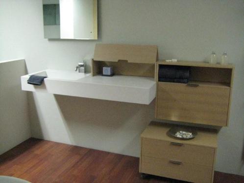Design badkamermeubel Fineer eik, Huis en Inrichting, Badkamer | Badkamermeubels, Nieuw, Overige typen, 100 tot 150 cm, 50 tot 75 cm