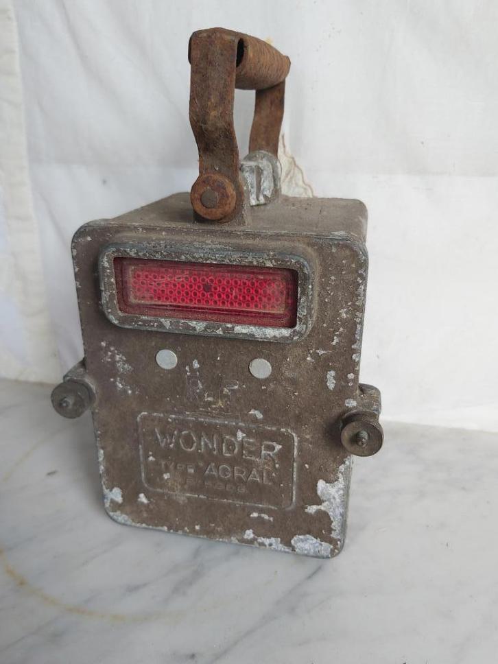 Stoere seinlamp / spoorweglamp WONDER, Verzamelen, Spoorwegen en Tram, Gebruikt, Overige typen, Ophalen of Verzenden