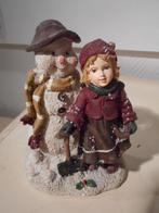 kerstfiguur meisje mt sneeuwman, Diversen, Ophalen of Verzenden, Zo goed als nieuw