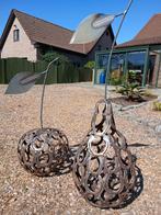 tuinbeeld,tuindecoratie,beeld,appel+peer,sculptuur,kunst, Ophalen, Nieuw, Metaal, Abstract beeld