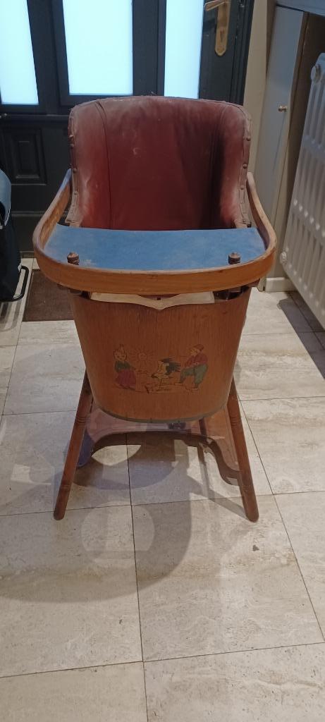 Converteerbare kinderstoel uit de jaren 30, Antiek en Kunst, Curiosa en Brocante, Ophalen
