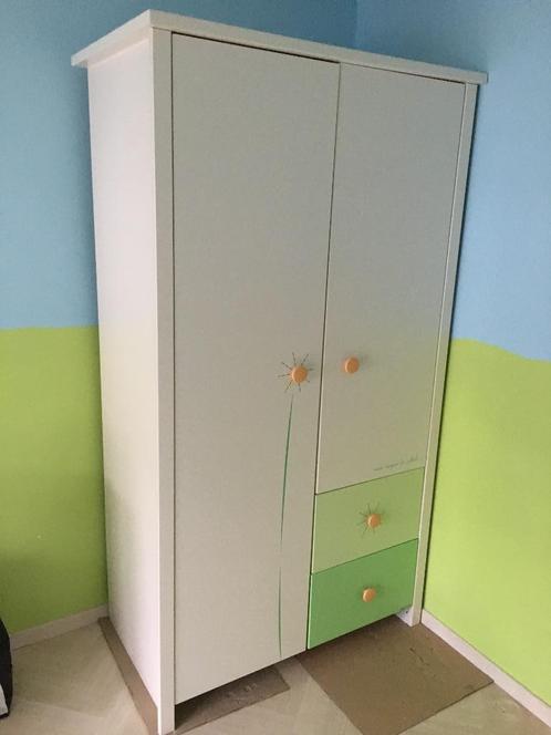 Chambre bb Sauthon: armoire, lit cage, commode/plan à langer, Kinderen en Baby's, Kinderkamer | Complete kinderkamers, Gebruikt