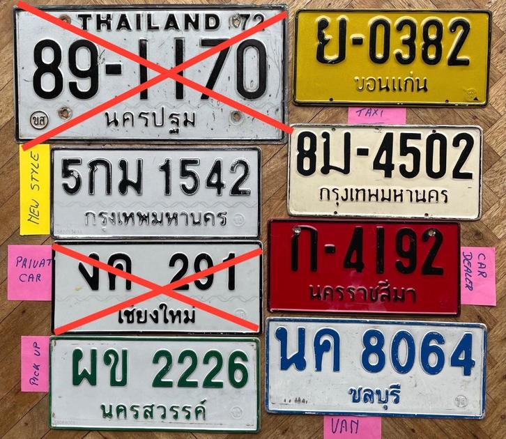 Nummerplaat THAILAND plaque d"immatriculation, Collections, Collections Autre, Utilisé, Enlèvement ou Envoi