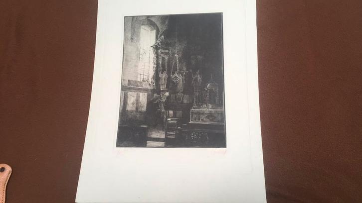 Etsen André Roelant, Antiek en Kunst, Kunst | Etsen en Gravures, Ophalen