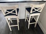 IKEA barstoelen x2, Huis en Inrichting, Barkrukken, Ophalen, Gebruikt, Met voetsteun, 60 tot 90 cm