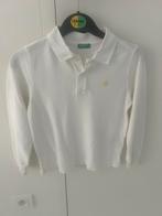Witte polo jongen - Benneton- 6/7 jaar, Enfants & Bébés, Vêtements enfant | Taille 116, Garçon, Enlèvement ou Envoi, Chemise ou À manches longues
