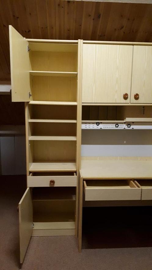 Zeer stevige 3 vintage kasten met bureau, Huis en Inrichting, Kasten | Wandmeubels, Zo goed als nieuw, Ophalen