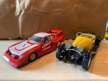 Toyota Celica et Bugatti Type 55, Hobby & Loisirs créatifs, Enlèvement, Utilisé, Voiture, Burago