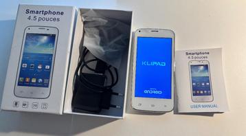 Klipad 4,5 inch witte Android-smartphone beschikbaar voor biedingen