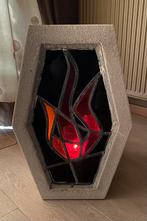Glasraam in lood, uit kapel, Antiek en Kunst, Antiek | Glaswerk en Kristal, Ophalen
