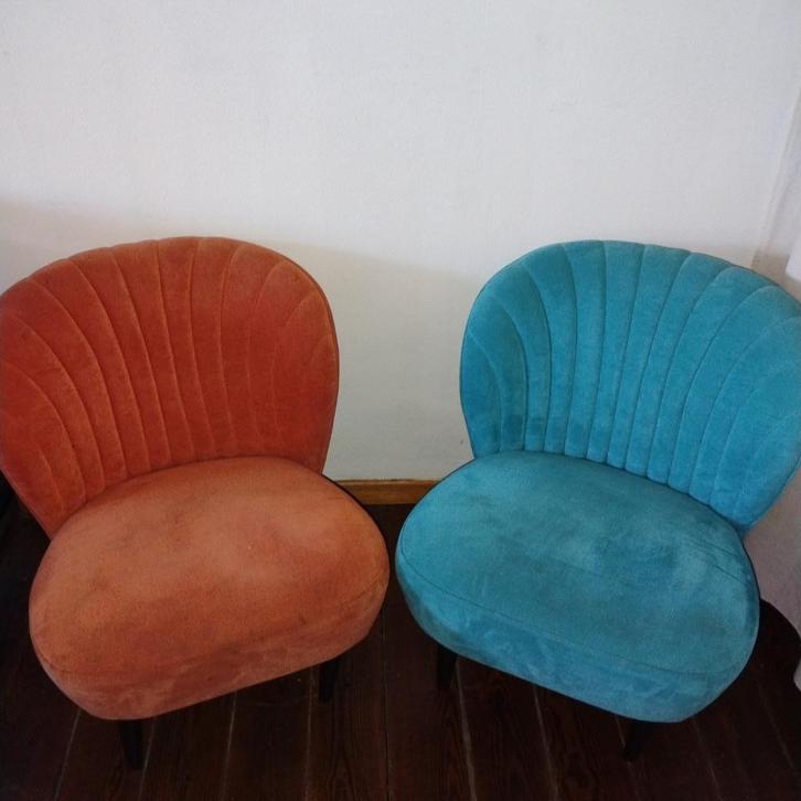 Fauteuils, Maison & Meubles, Fauteuils, Utilisé, Bois, Tissus, 50 à 75 cm, 75 à 100 cm, Enlèvement