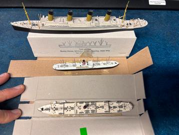 Titanic Carpathia California 1/1200 3 paquebots rares