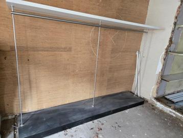 winkelrek winkelpresentatie met inox kledingrek dressing 2st beschikbaar voor biedingen