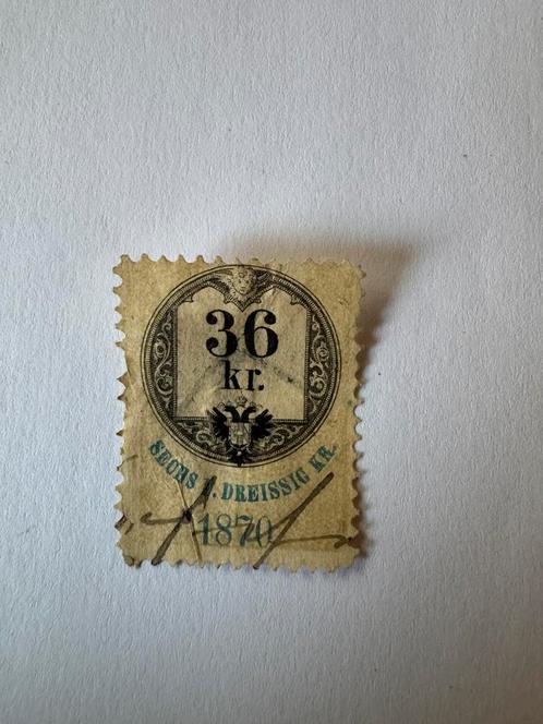 Oostenrijk 1870 — belastingzegel 36 kreuzer keizerarend, Postzegels en Munten, Postzegels | Europa | Oostenrijk, Ophalen of Verzenden
