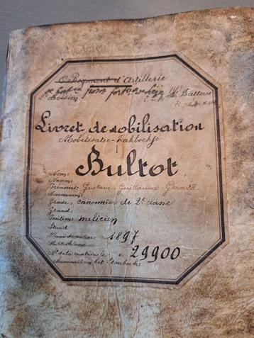 BULTOT Mobilisatieboekje 1897 Pepinster  beschikbaar voor biedingen