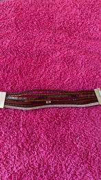 Mooie armband van leer en strass, Ophalen of Verzenden, Zo goed als nieuw, Leer
