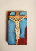 Schilderij – Icoon – Miniatuur - Kruisiging, Antiek en Kunst, Verzenden