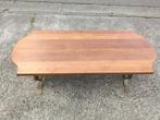 table basse en chêne avec pied en fer forgé, Ophalen of Verzenden