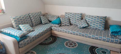 Marokkaanse salon + tapijt, Huis en Inrichting, Slaapkamer | Slaapbanken, Gebruikt, Blauw, Ophalen