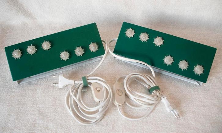 Lampes Herda « étoile » vintage de 1970, 2 pièces, Maison & Meubles, Lampes | Appliques, Utilisé, Synthétique, Métal, Enlèvement ou Envoi