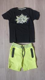 Fluo geel short en zwart t-shirt JBC 140, Gebruikt, Ophalen of Verzenden, Setje, JBC.