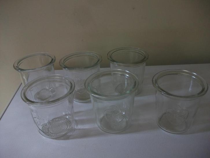 Vintage Weck confituurpotten 3/8 liter, Huis en Inrichting, Keuken | Potten en Pannen, Gebruikt, Pot, Bus of Blik, Glas, Ophalen of Verzenden