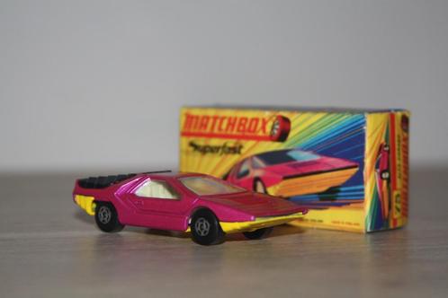 Matchbox superfast 75 Alfa Carabo , 1970 in box , als nieuw, Hobby & Loisirs créatifs, Voitures miniatures | 1:87, Comme neuf