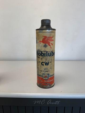 Bidon d'huile Mobiloil, Enlèvement ou Envoi, Utilisé, Emballage