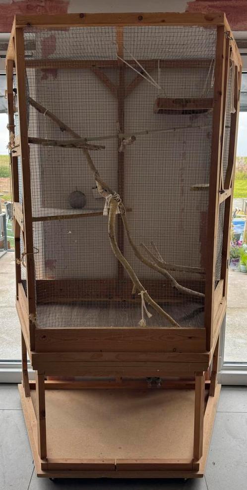 Vogelkooi, Dieren en Toebehoren, Vogels | Hokken en Kooien, Gebruikt, Volière, Hout, Ophalen