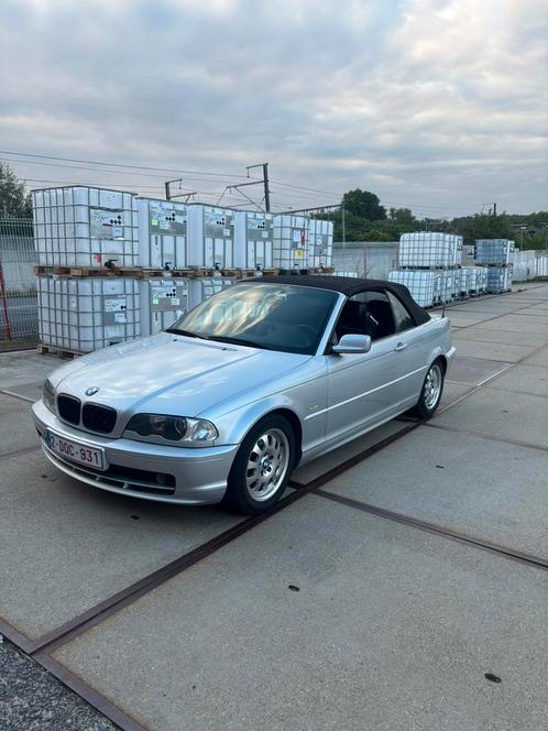 BMW E46 cabrio, Auto's, BMW, Particulier, 3 Reeks, Benzine, Cabriolet, 2 deurs, Handgeschakeld, Zilver of Grijs, Zwart, Leder