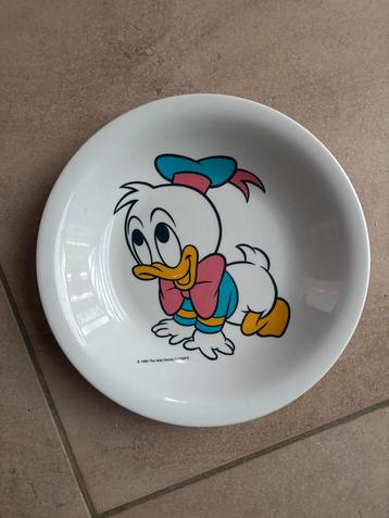Vintage plastic bord Donald Duck beschikbaar voor biedingen